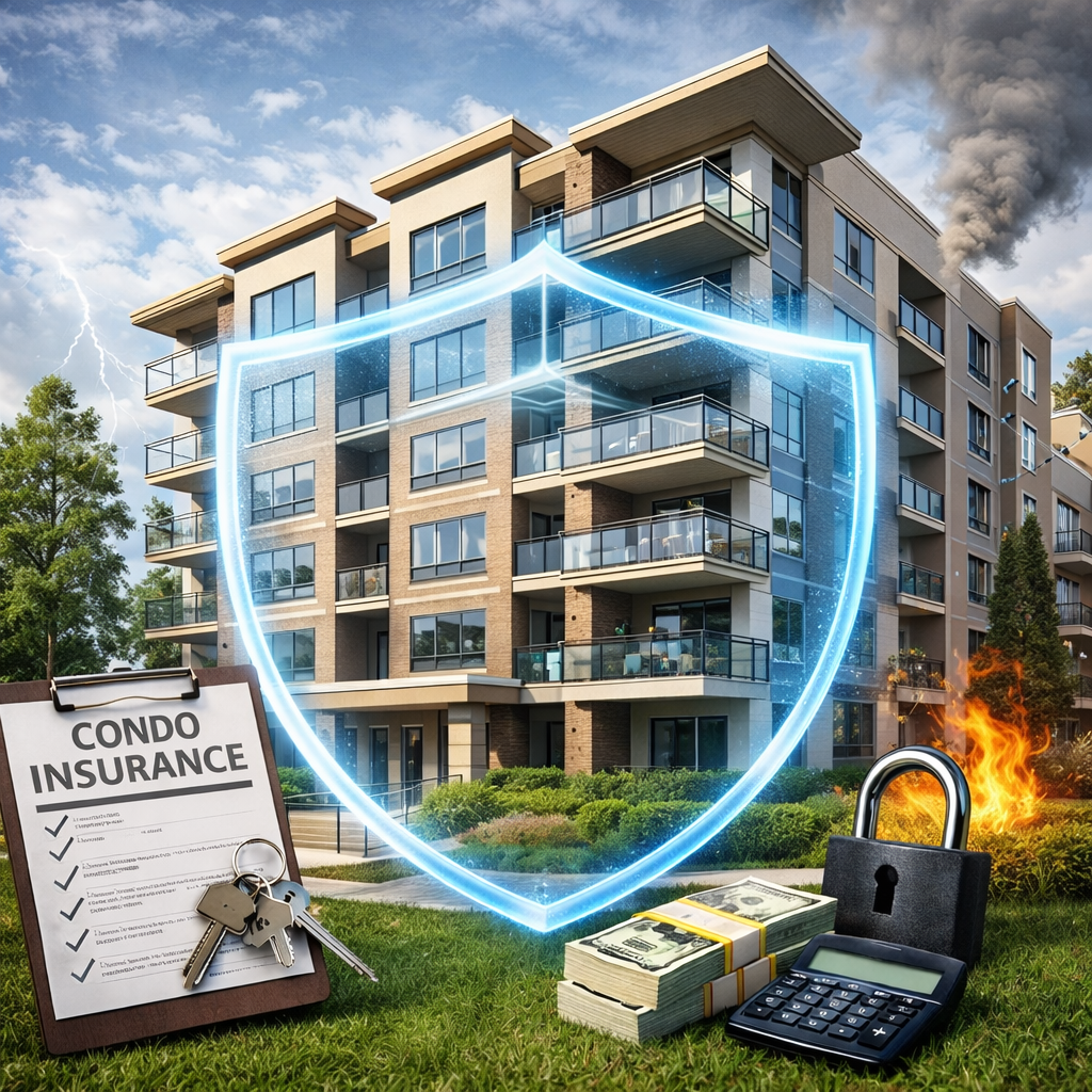 Condominium building exterior representing condo insurance coverage for unit owners