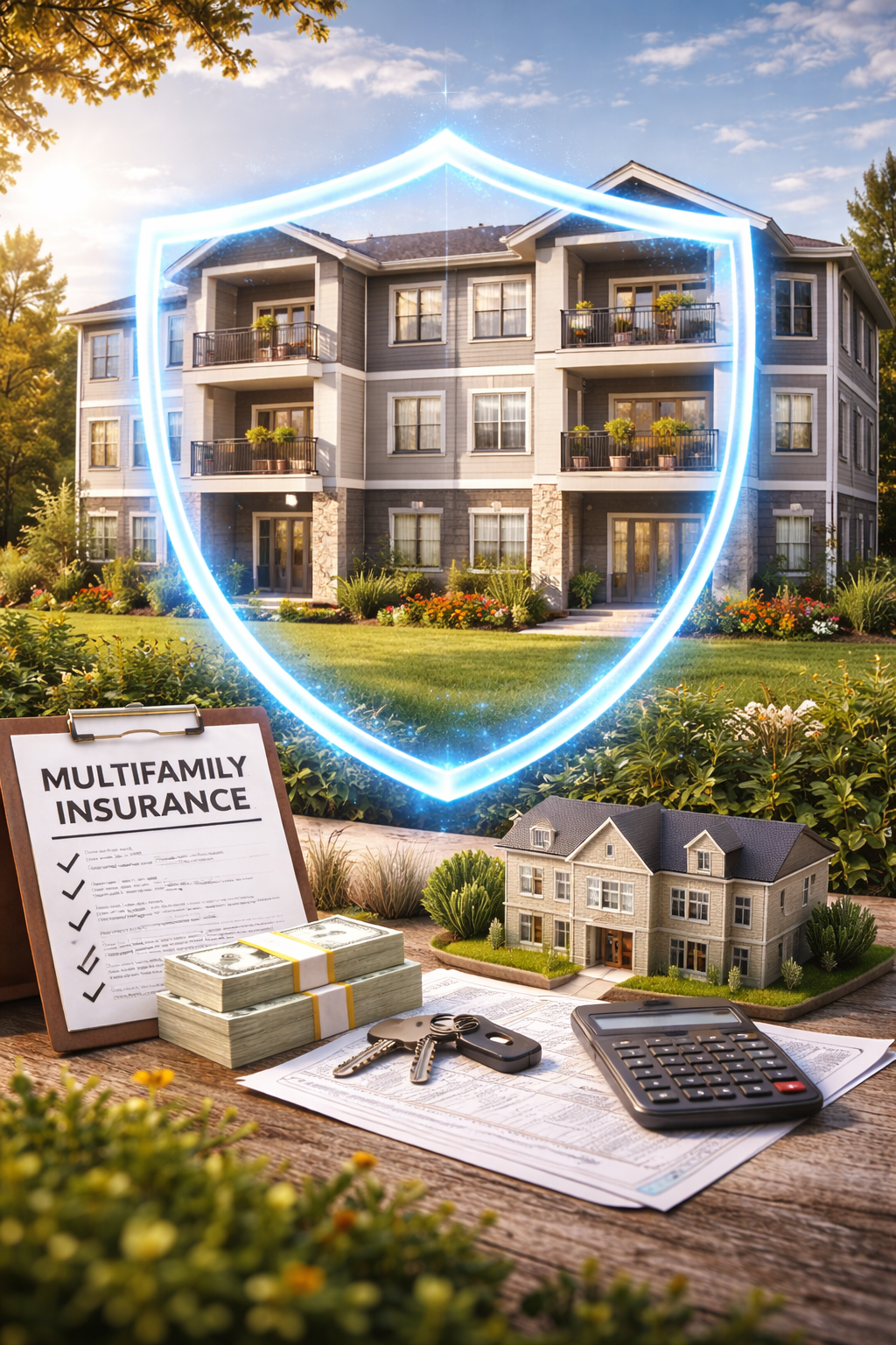 Small apartment building representing multifamily insurance coverage for income-producing residential properties