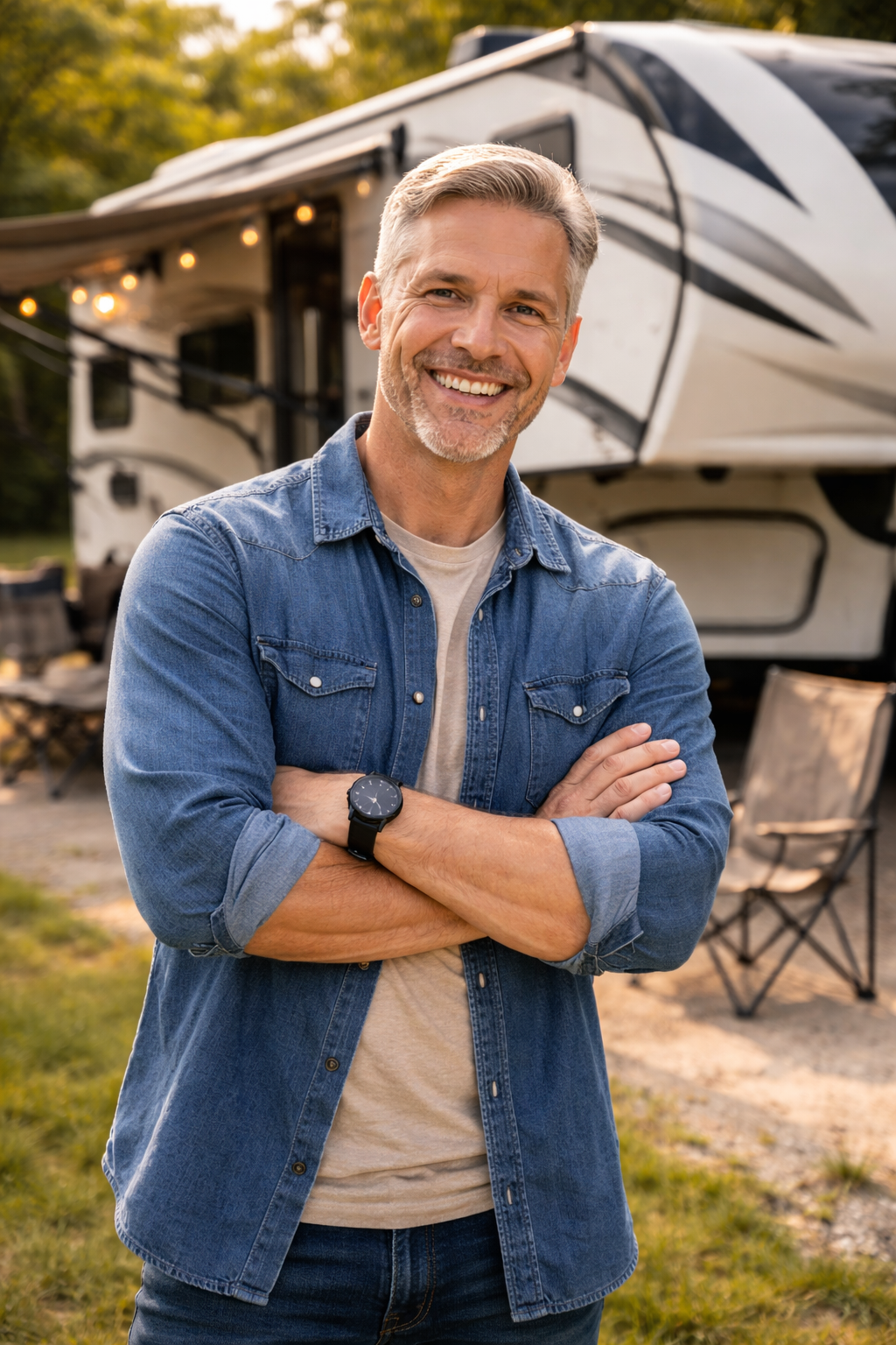 Recreational vehicle on the road representing insurance solutions for RV owners