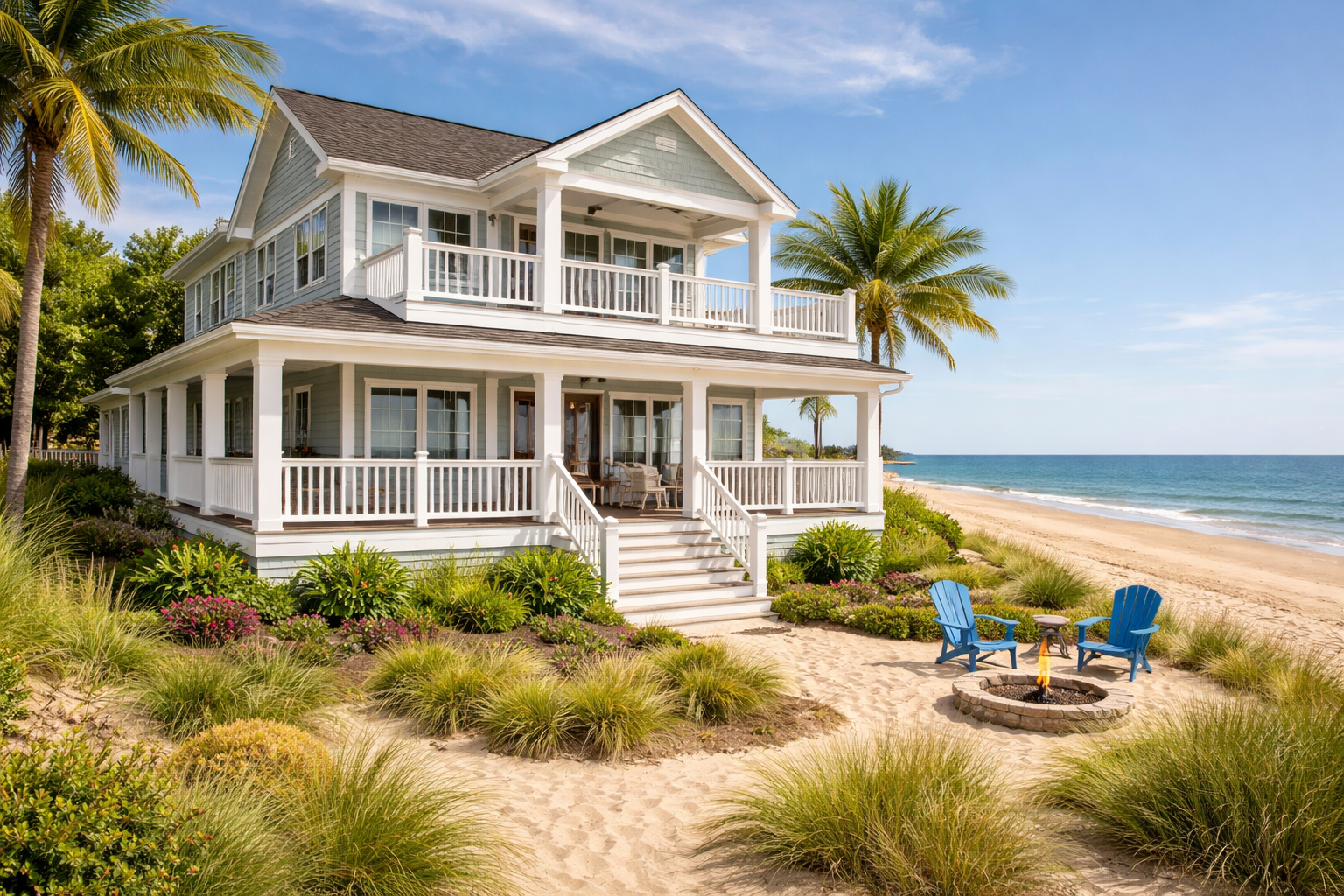 Vacation home near beach with insurance protection for second home