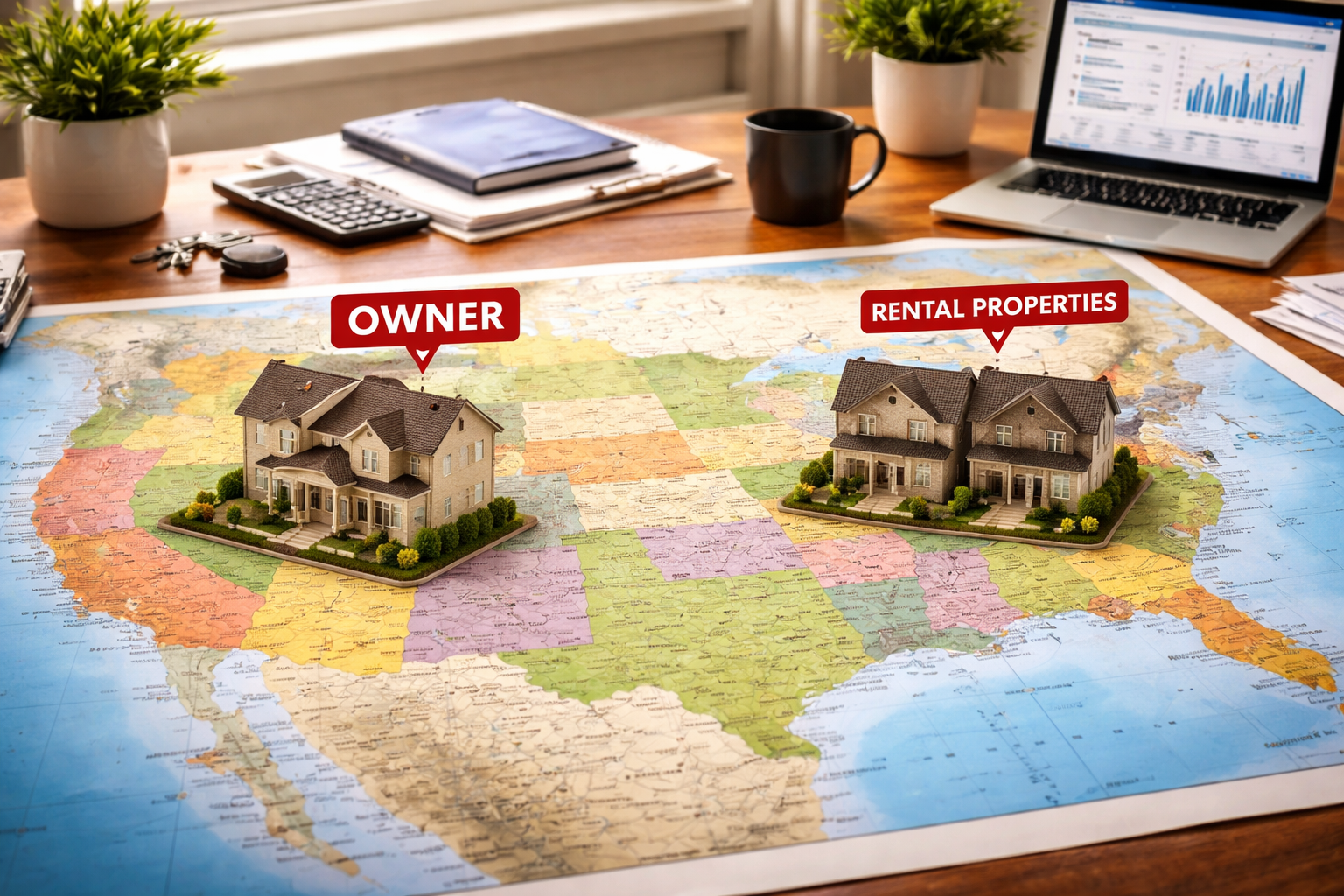 Real estate investor reviewing insurance for out of state rental property investments