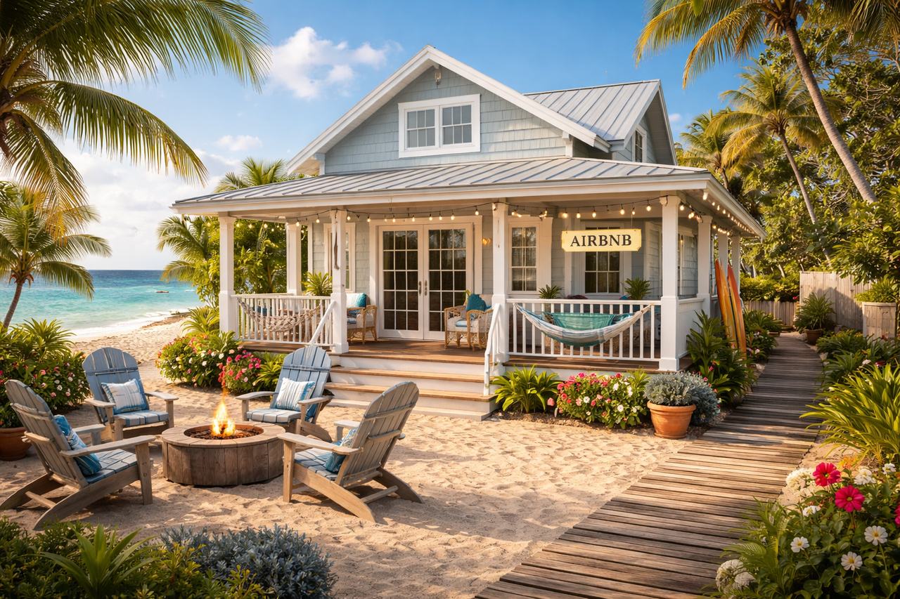 Real estate investor reviewing Airbnb insurance coverage and protection for a short term rental property