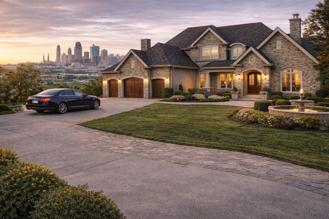 Home protected with layered liability insurance concept umbrella coverage